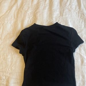 Black cropped top